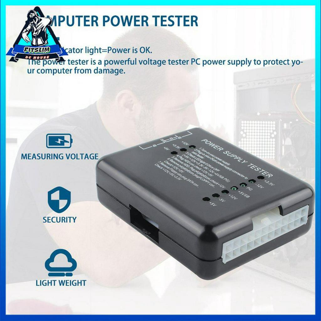 Bộ kiểm tra nguồn điện PC máy tính LED 20/24 Pin PSU ATX SATA HDD