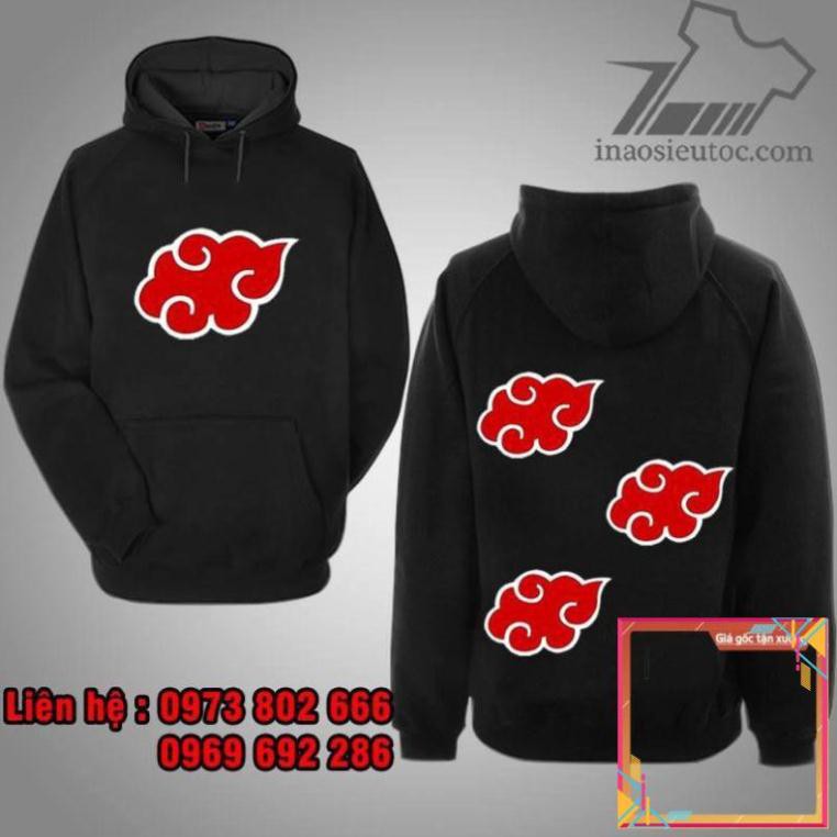 HOT- HOT - [ BÁN CHẠY ] ÁO khoác áo hoodie Naruto Akatsuki cực HOT khuyến mại khủng giá rẻ dẹp [SALE]