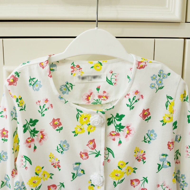 Váy dài tay bé gái Fortyore 5-8 tuổi  Áo váy cotton mềm xuất Nhật 0622