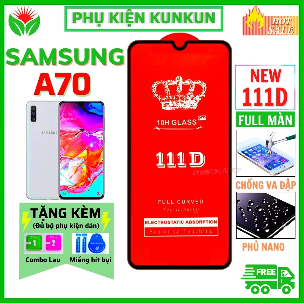 Kính Cường Lực SamSung A70 - Dán Full màn hình 111D - Độ trong suốt cực cao - Chống bám vân tay tốt cho điện thoại