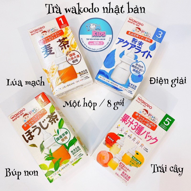 Trà hoa quả Wakodo Nhật Bản cho bé từ 3m+ (date 7/2023)