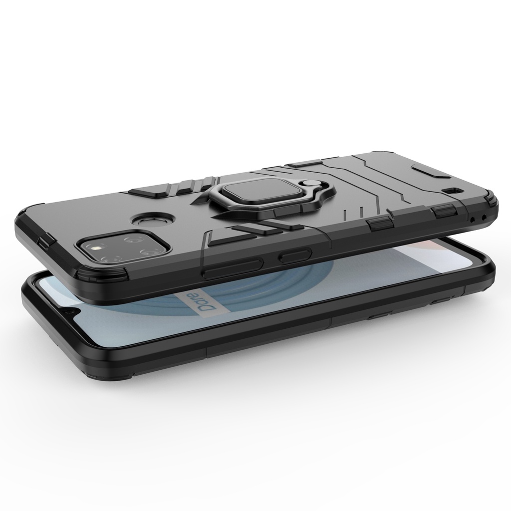 Ốp lưng Oppo Realme C21Y Iron Man Iring chống sốc giá đỡ xem phim kiêm nhẫn hút trên ô tô