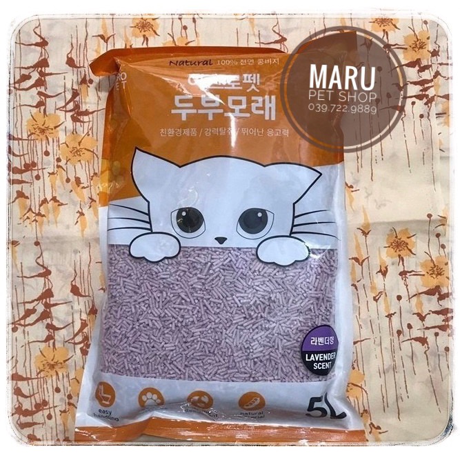 Cát đậu nành acropet - cát tofu cho mèo đi vệ sinh cát xả bồn cầu cát mèo Pur