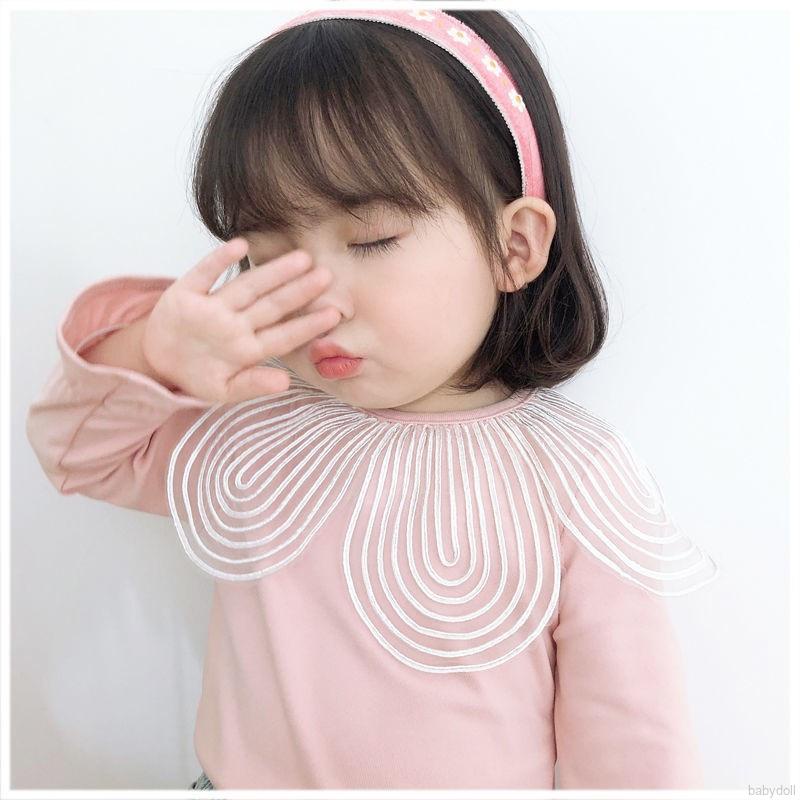 Áo sweater cotton tay dài màu sắc đơn giản cho bé gái