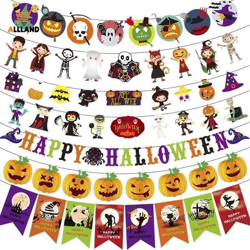 Dây Treo Trang Trí Halloween Dài 3M Hình Búp Bê Ma Cà Rồng