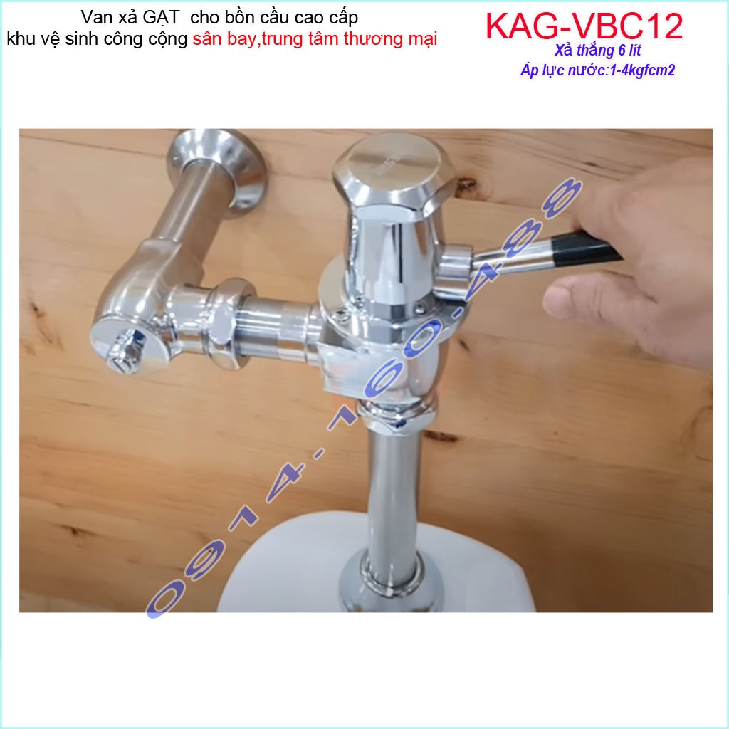 Van xả gạt bồn câu KAG-VBC12, van xả cho bồn cầu Toto, Linax treo tường, van xả cầu không thùng nước( không bồn cầu)