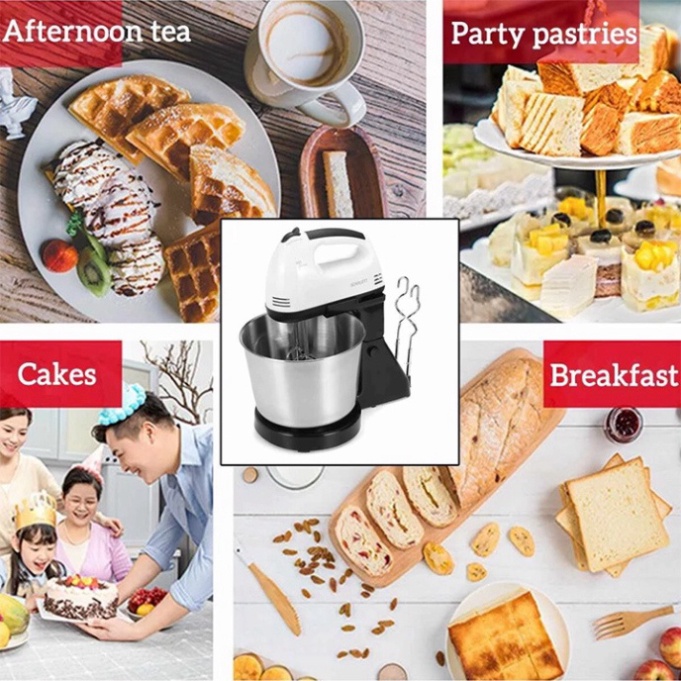 Máy Đánh Trứng Đánh Kem Trộn Bột Cầm Tay Bear, 10 tốc độ