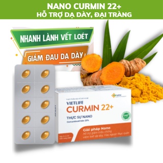 Viên Uống Vietlife Curmin 22+ Hỗ Trợ Giảm Triệu Chứng Viêm Loét Dạ Dày Tá Tràng – Bào Chế Công Nghệ Nano Xanh