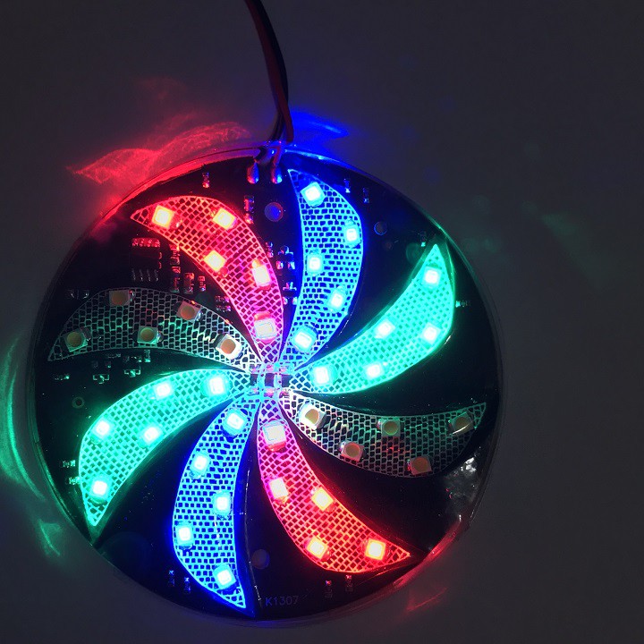ĐÈN LED TRANG TRÍ XE MÁY Ô TÔ - QUẠT 8 CÁNH