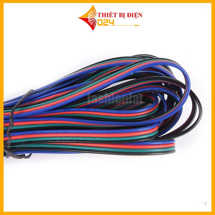 Dây Điện Dẹt 4 Màu Khác Nhau Cho Đèn LED RGB 4 pin 22AWG