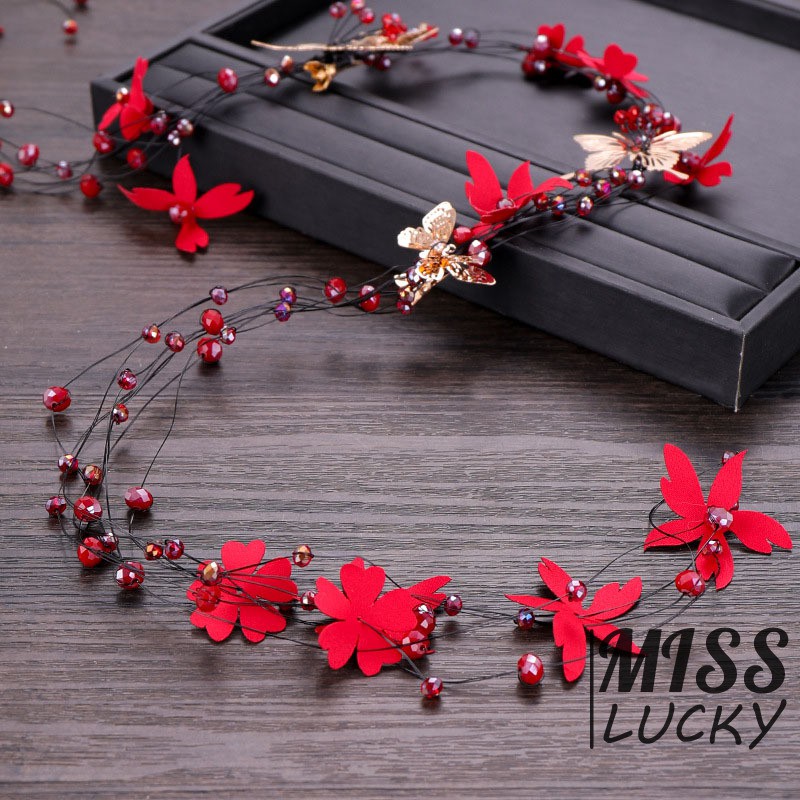 Cài tóc dây tua rua thời trang thanh tú cho cô dâu