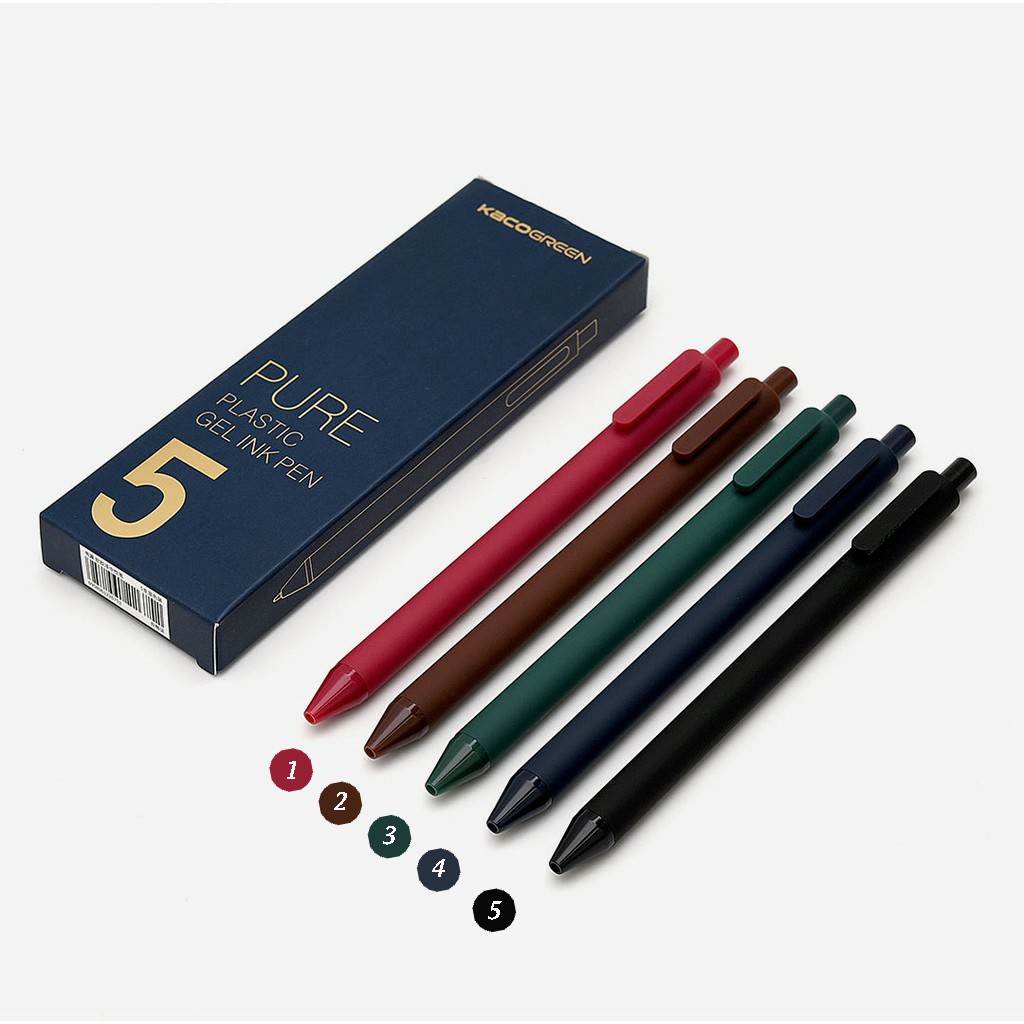Bút bi gel Kaco Pure, 0.5mm nhiều màu