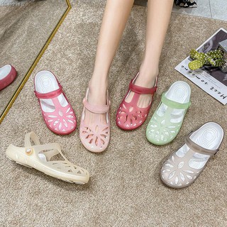 Giày sandals nhựa kiểu đục lỗ dễ thương xinh xắn