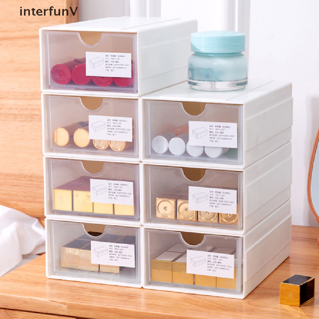 Hộp Đựng Bút / Trang Sức Để Bàn Nhiều Ngăn Trong Suốt Tiện Dụng