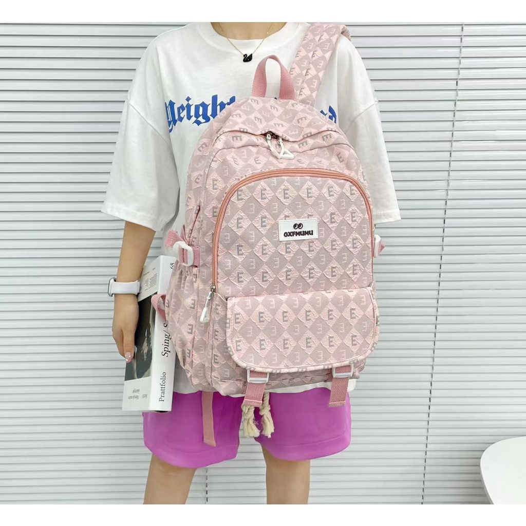 Balo thời trang nam nữ unisex thiết kế vân nổi nhiều màu kiểu dáng ulzzang hàn quốc dễ thương 2650