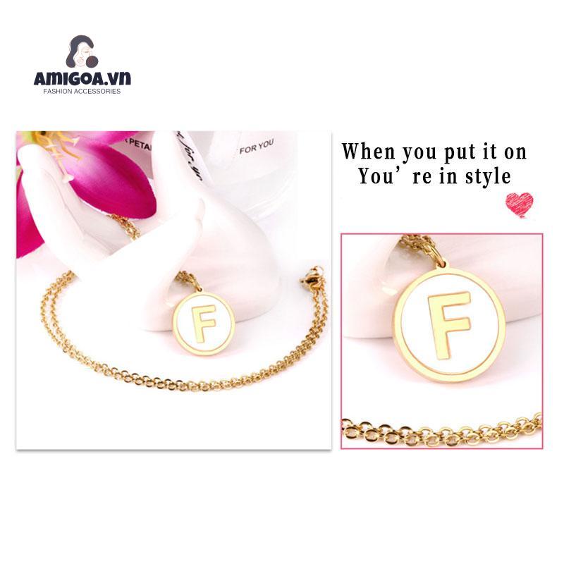✨✨Vòng cổ Mặt 26 Chữ Cái Bằng Hợp Kim Đơn Giản