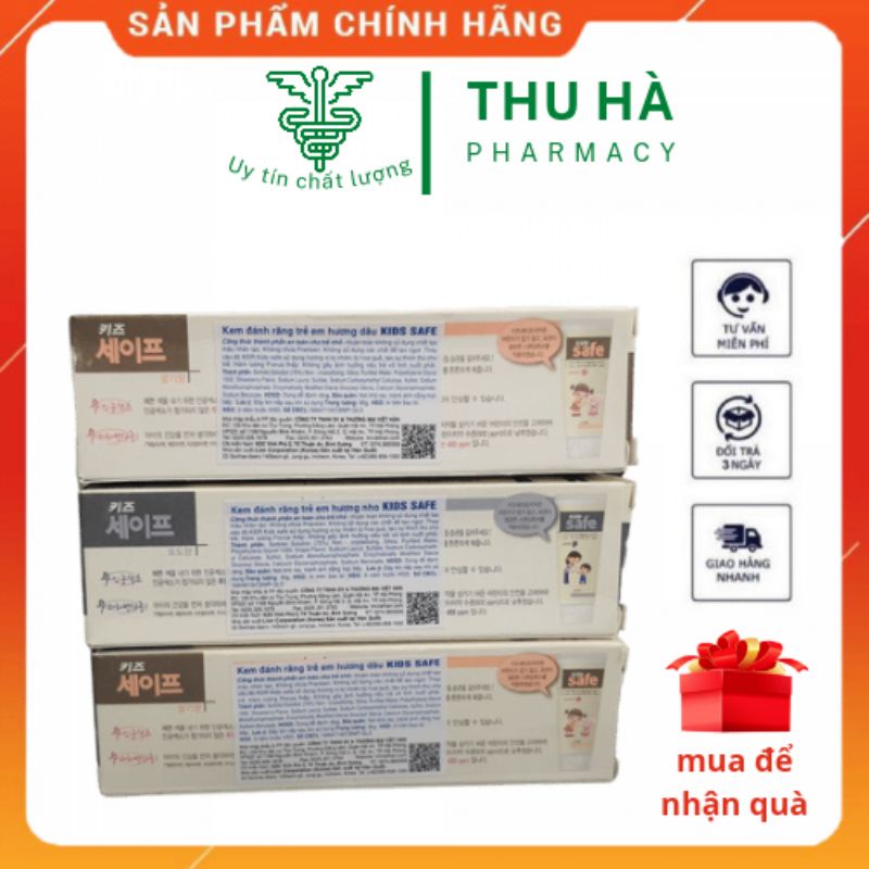 [ Hàng Chính Hãng mẫu mới ] Kem đánh răng trẻ em kids safe Hàn Quốc 90g
