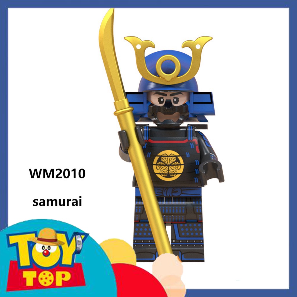 Đồ chơi lắp ráp mini samurai võ sĩ đạo Nhật Bản với chiến giáp và phụ kiện xếp hình WM6090 & WM6096