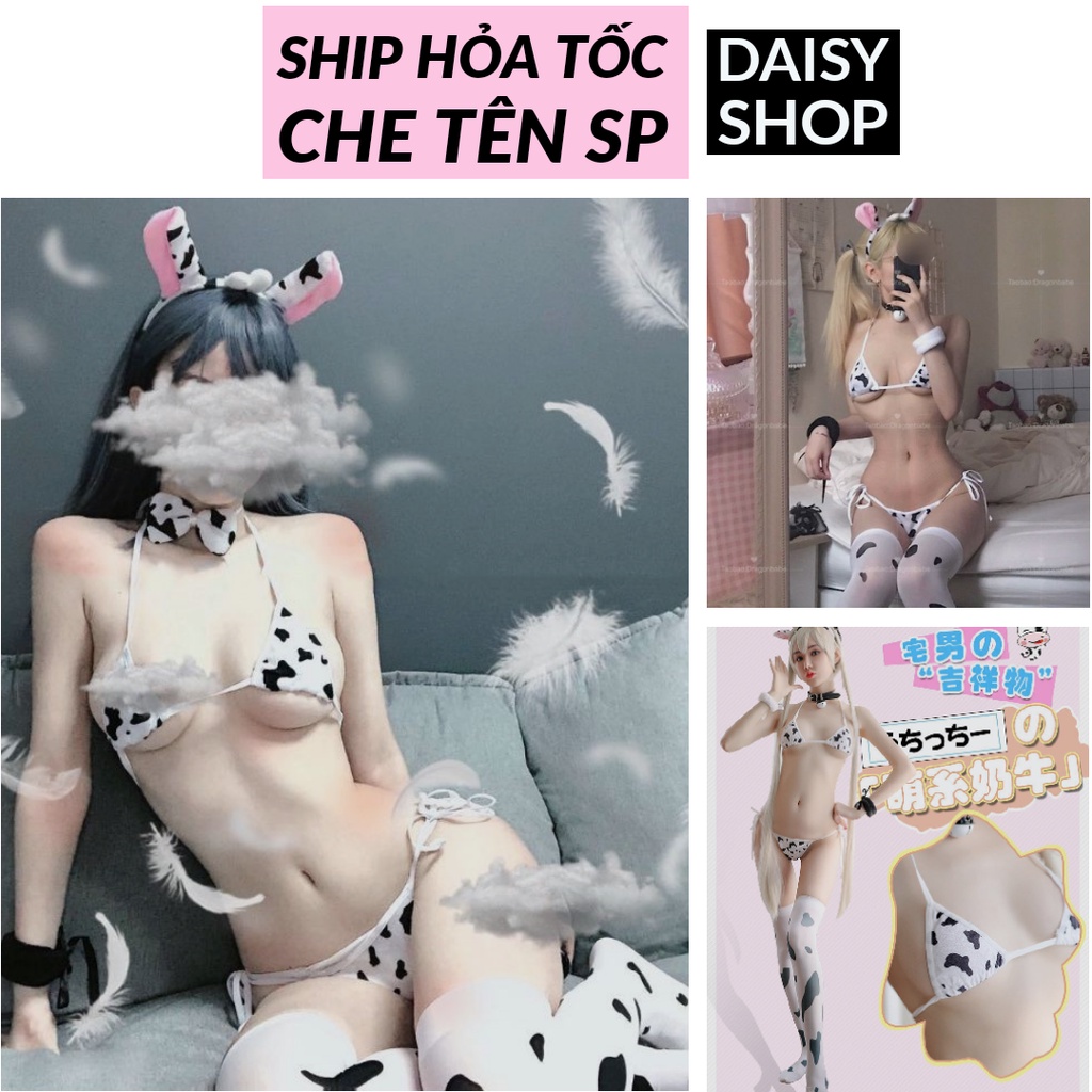 Cosplay bò sữa Tân Sửu sexy - bộ đồ lót nội y lingerie đầy đủ phụ kiện gợi cảm