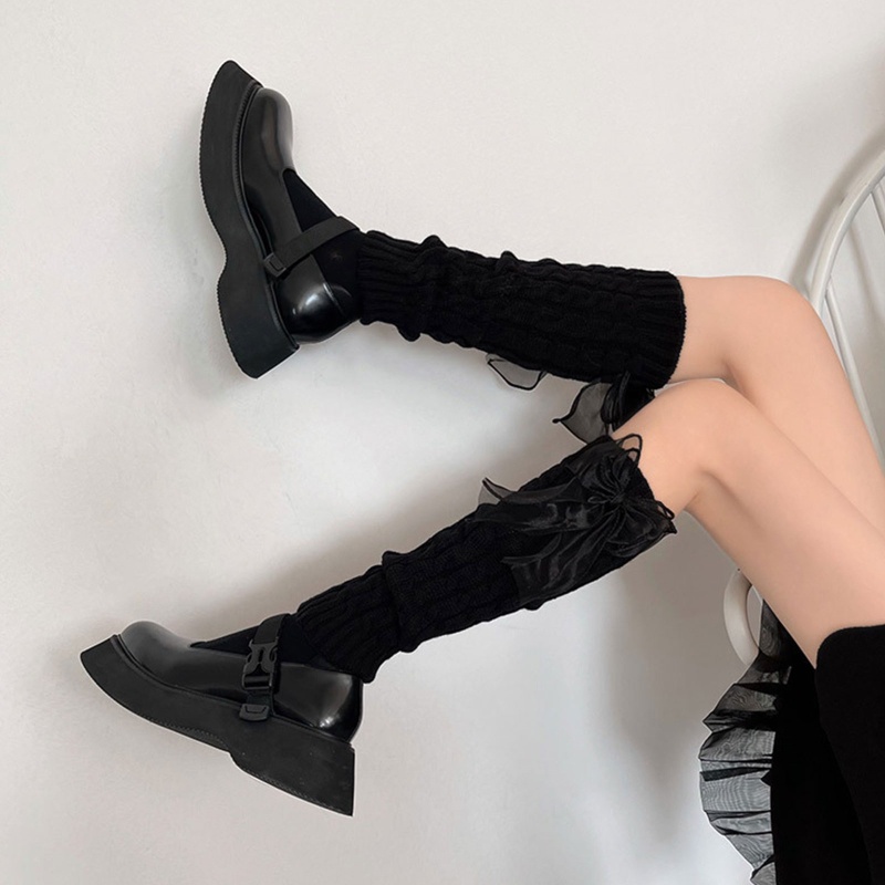 XIXI Tất Dệt Kim Dài Qua Gối Giữ Ấm Chân Phong Cách Lolita