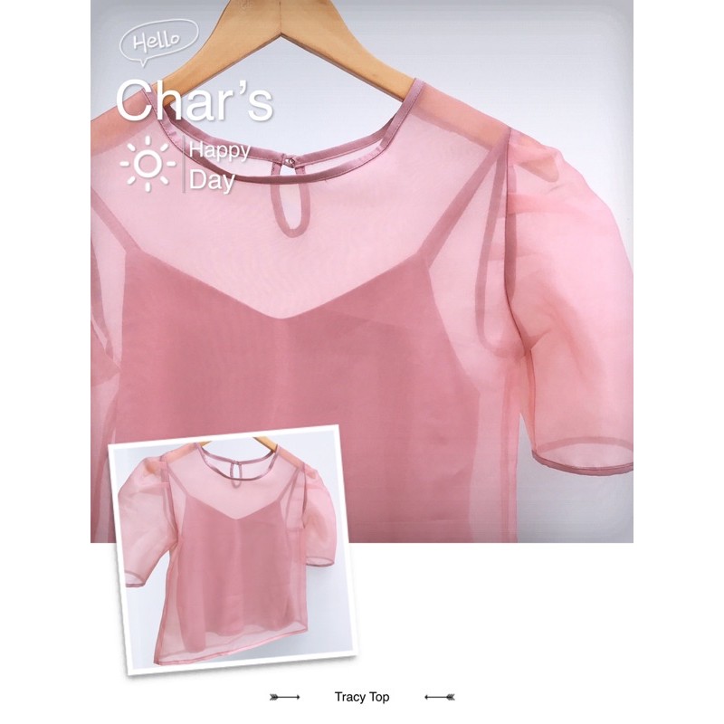 ÁO VOAN ORGANZA KÈM LỤA DÂY