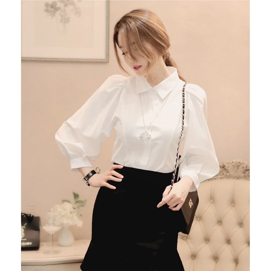 Áo Sơ Mi Nữ tay bồng thời trang công sở,  Áo Kiểu Nữ đẹp đủ size SML phù hợp đi chơi, đi làm, đi học - ảnh/video thật | BigBuy360 - bigbuy360.vn