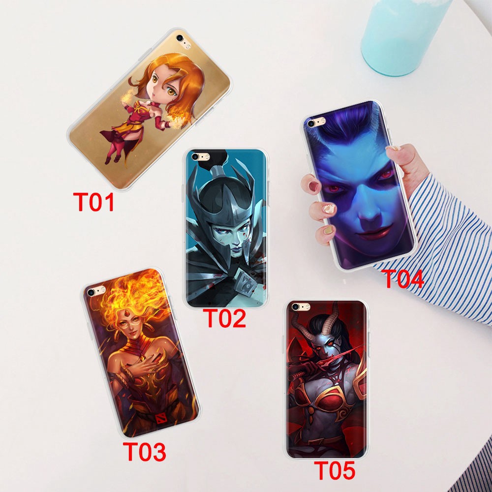 Ốp điện thoại dẻo trong suốt họa tiết 95GT Dota 2 Shadow Fiend cho iPhone 12 Mini 11 Pro XS Max X XR