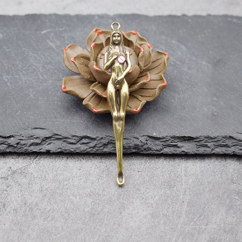 Mặt Dây Chuyền Bằng Đồng Thau Nguyên Chất Handmade Sáng Tạo Cho Nữ