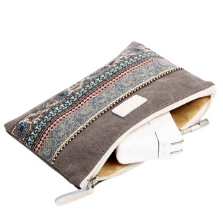 Túi Đựng Điện Thoại / Mắt Kính / Đồ Dùng Mỹ Phẩm Cỡ Lớn In Họa Tiết Kiểu Retro Xinh Xắn Cho Nữ