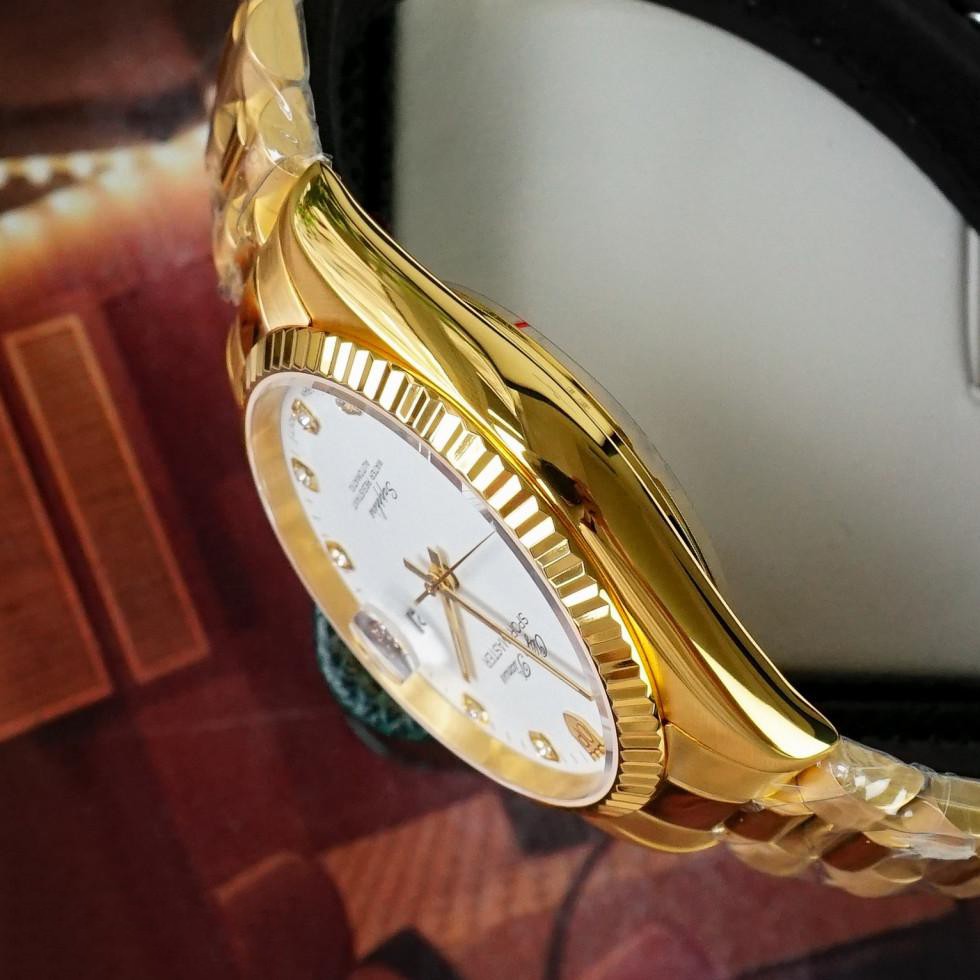 Đồng hồ nam dây kim loại mặt kính sapphire automatic Olym Pianus OP89322 OP89322AGK