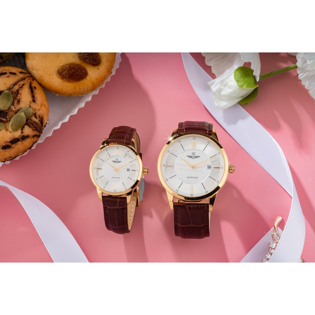Đồng hồ nữ SR WATCH CHÍNH HÃNG SL80060, dây da