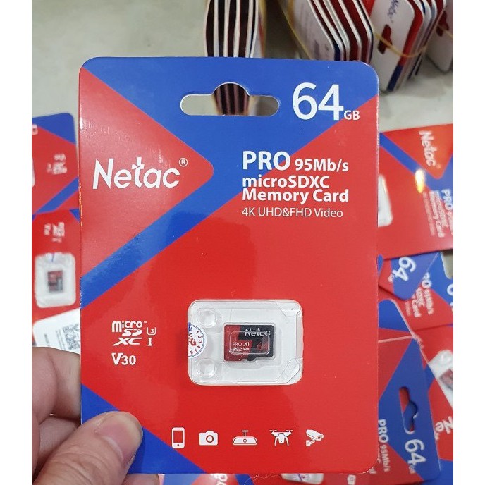 (Hàng Vinago) Thẻ nhớ Netac 64GB Pro U3 microSDXC  4K V30 95MB/s - Chính Hãng | BigBuy360 - bigbuy360.vn