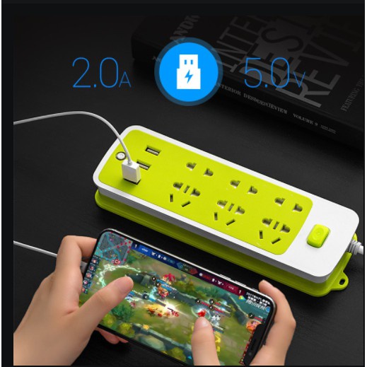 Ổ cắm điện đa năng chống giật tích hợp 3 cổng USB