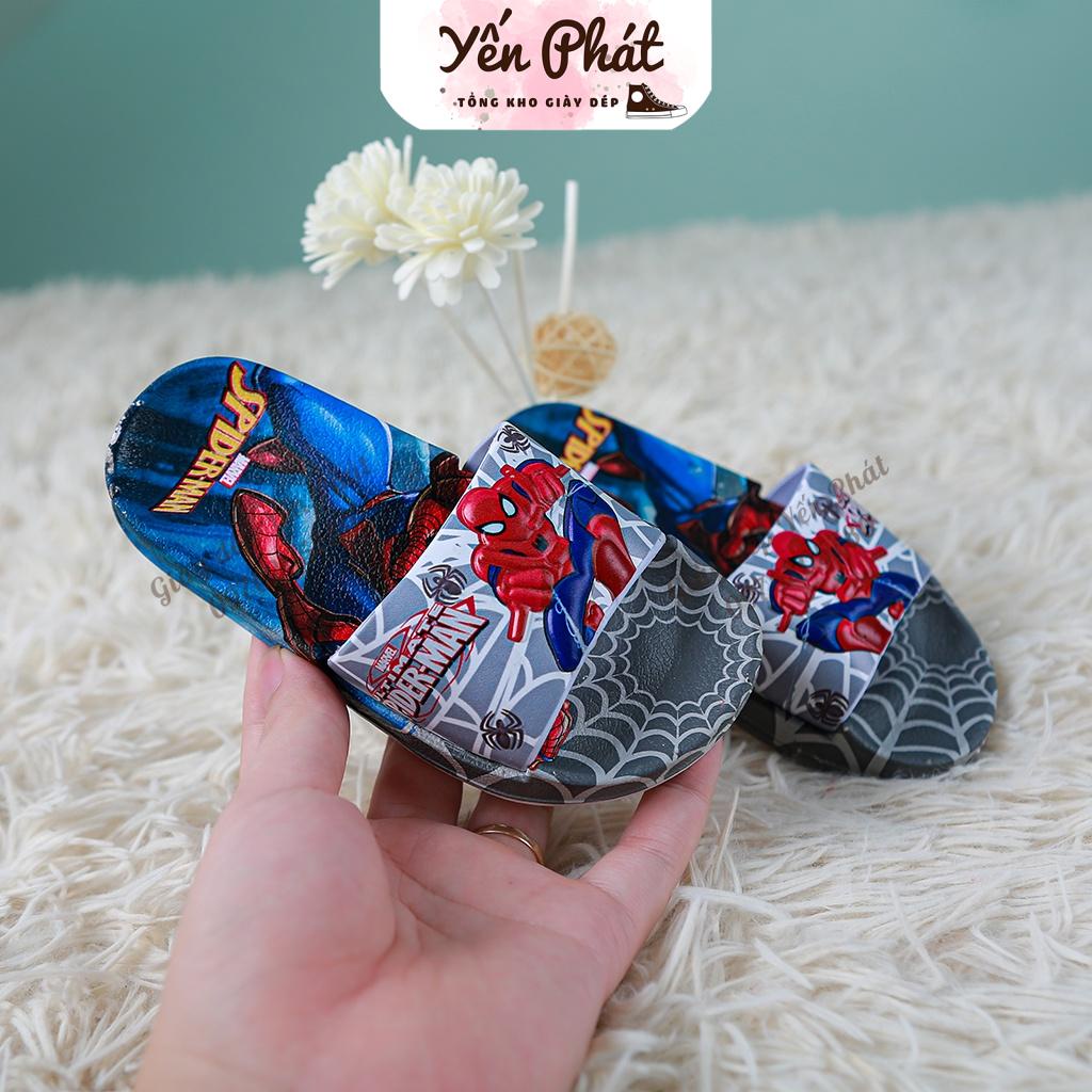 [Ảnh thật] Dép Bé Trai Hình Siêu Nhân Nhện Đủ Size 26-35 (Bé 2-8-9 Tuổi)