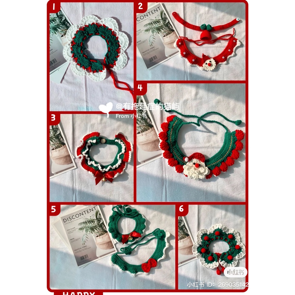 Yếm len handmade, vòng cổ giáng sinh cho chó mèo CHILLMEOW