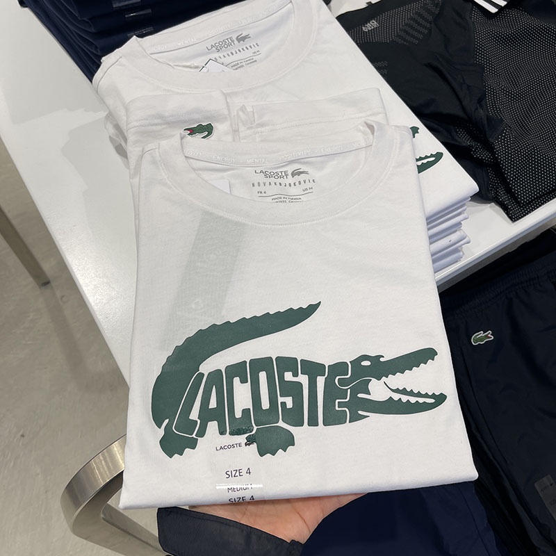 Áo Thun Tay Ngắn Cổ Tròn In logo Lacostes Thời Trang Cho Nam Và Nữ