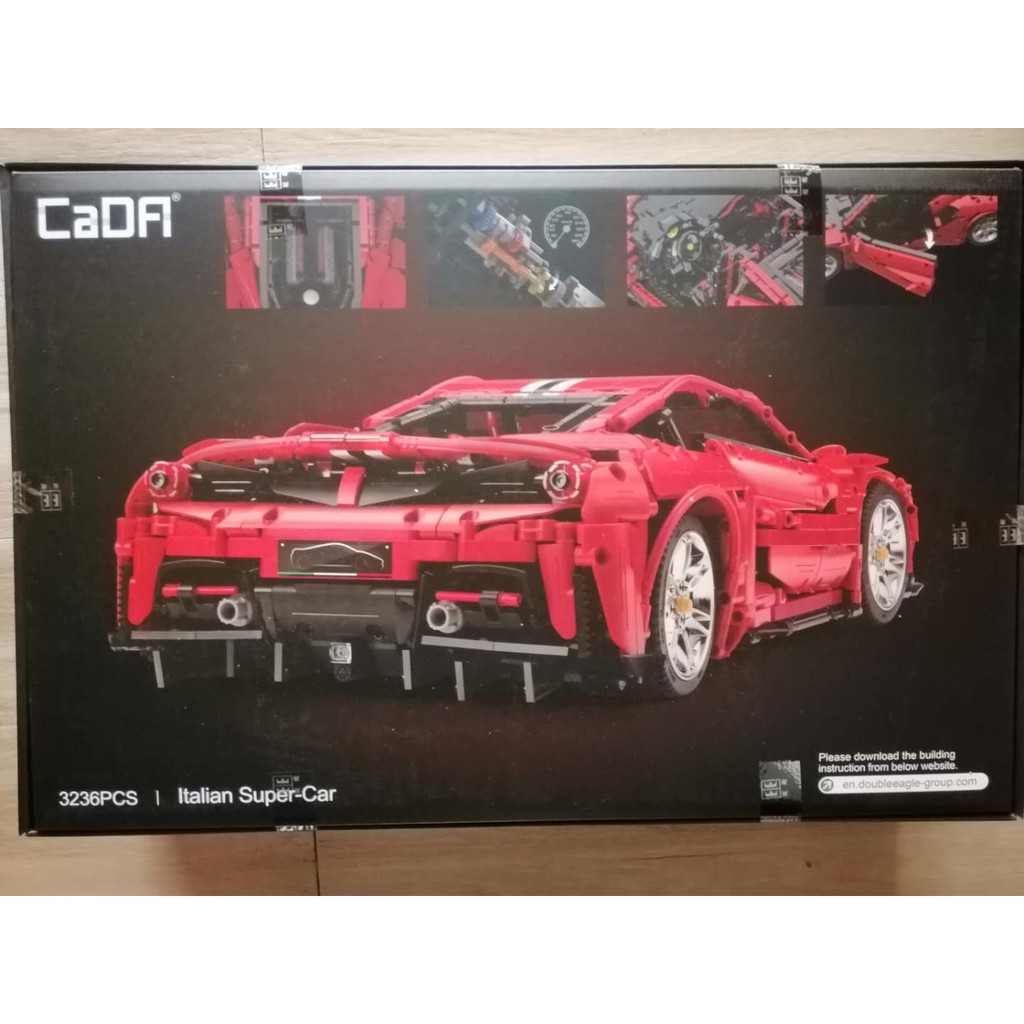 Lắp ráp giáo dục Mô hình Siêu Xe Cada MOC Technic Master Italian Super-Car 488 Lamborghinis Racing Car C61043