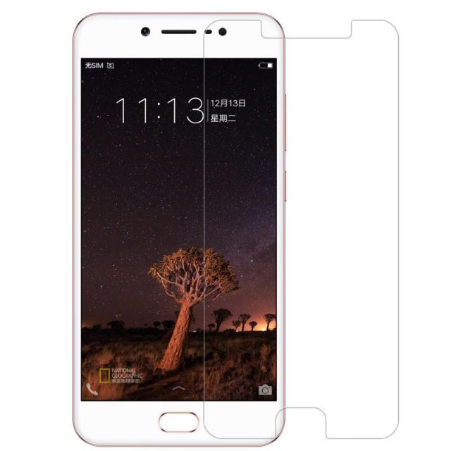 Kính cường lực Vivo V5 / Y67 mài cạnh phụ kiện đầy đủ