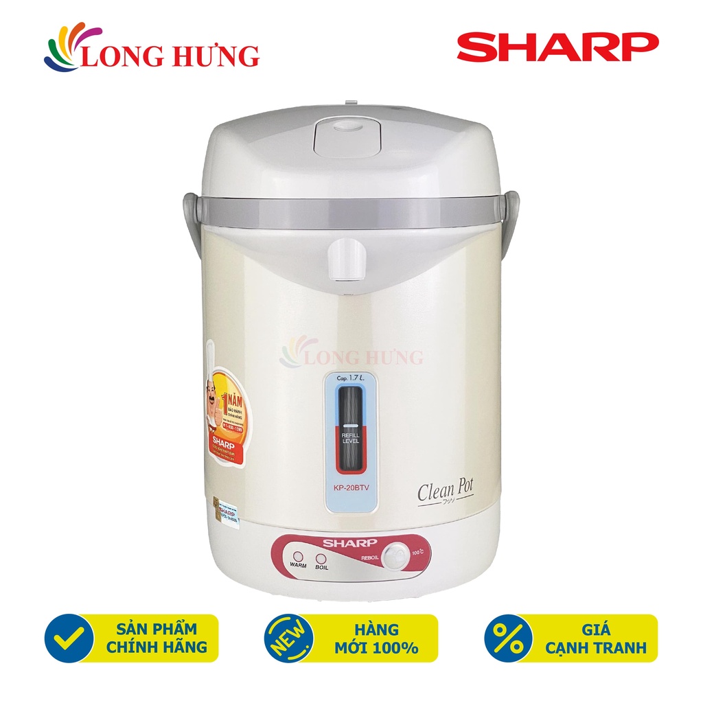 Bình thủy điện Sharp 1.7 lít KP-20BTV - Hàng chính hãng