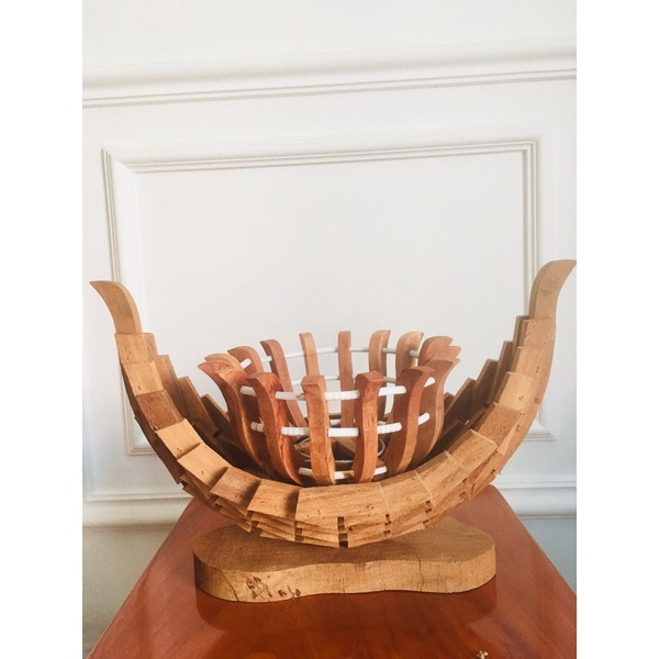 Chậu gỗ trồng lan, gỗ căm xe mẫu sen đủ size 20-25-30-35-40