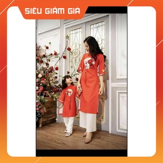 Áo cách tân mẹ và bé siêu xinh _áo cách tân cát tường may sẵn chất lụa mịn cao cấp