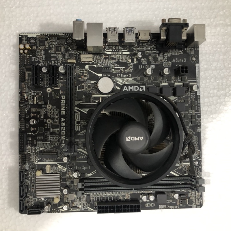 Bộ Mainboard Asus Prime A320M-K + Ryzen 2200G: BH hãng T2.2022