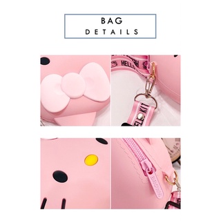 Túi đeo chéo silicon Hello Kitty