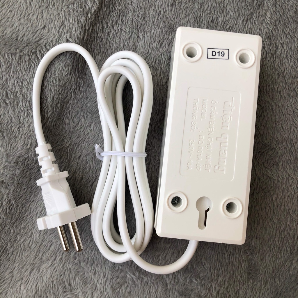 Ổ cắm Điện Quang ĐQ 001A-02-2M - bảo hành 12 tháng, công suất chịu tải 12 tháng