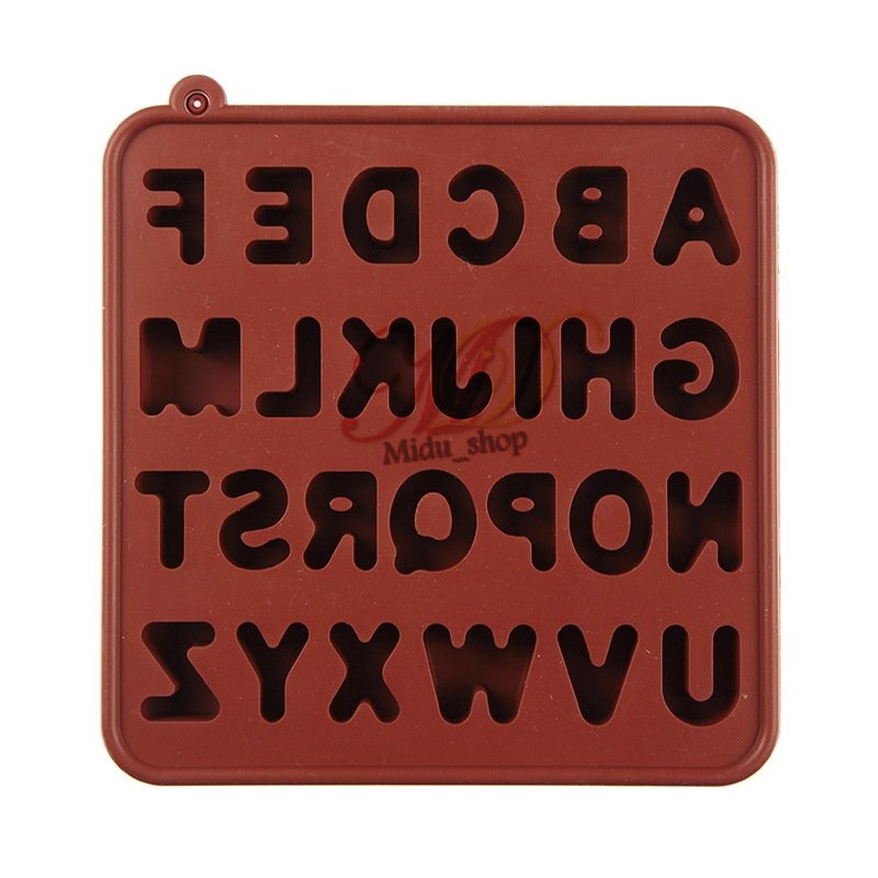 Khuôn silicon chữ cái và số làm socola rau câu fondant chữ trang trí bánh