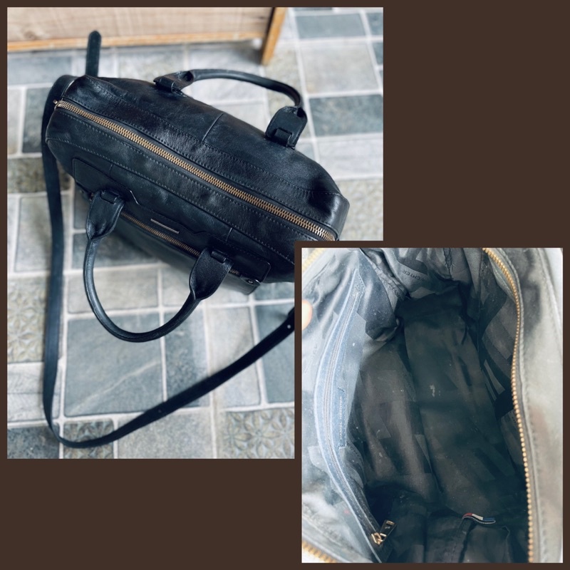 SALE mạnh -  túi si da thật dáng trống vuông hiệu xịn