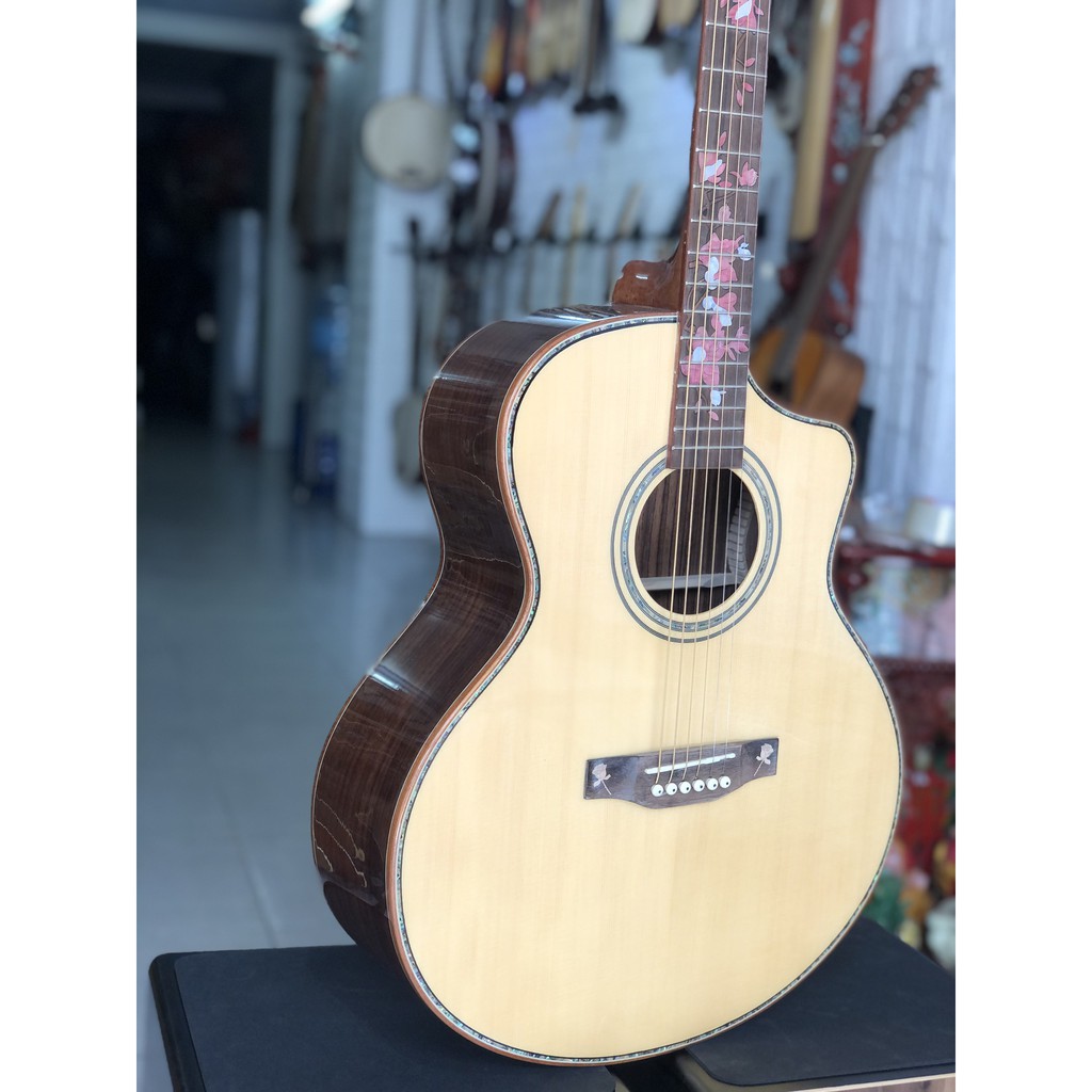 Đàn guitar acoustic gỗ cẩm ấn cao cấp đẹp