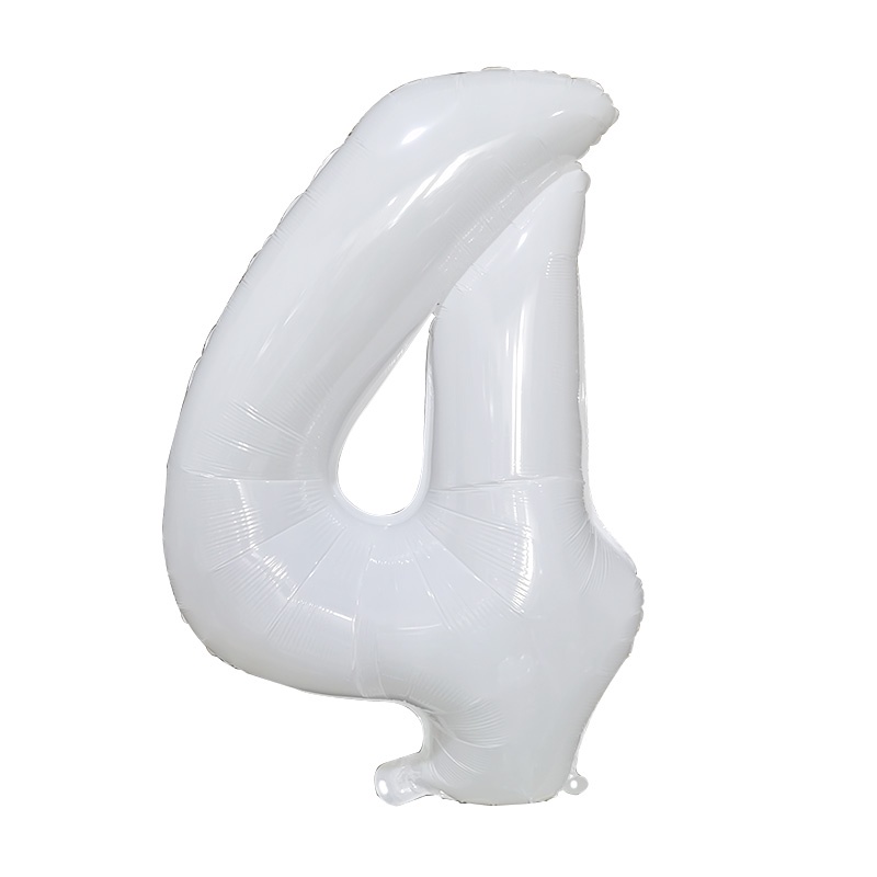 Bong Bóng Hình Chữ Số Lớn 32 Inch Màu Trắng Trang Trí Sinh Nhật / Đám Cưới