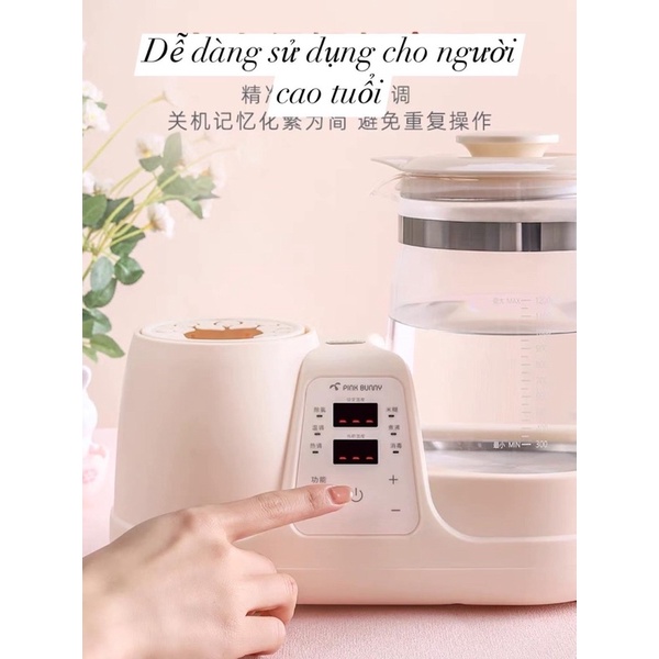 Ấm đun nước khử Clo, giữ nhiệt kèm máy lắc pha sữa, pha trà 3in1 - Quỳnh Trang Order China