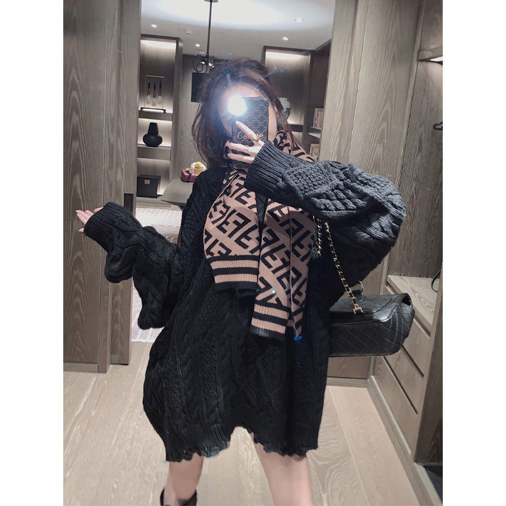 Áo Len Tay Dài Dáng Rộng Phong Cách Hàn Quốc Thời Trang Mùa Thu Cho Nữ